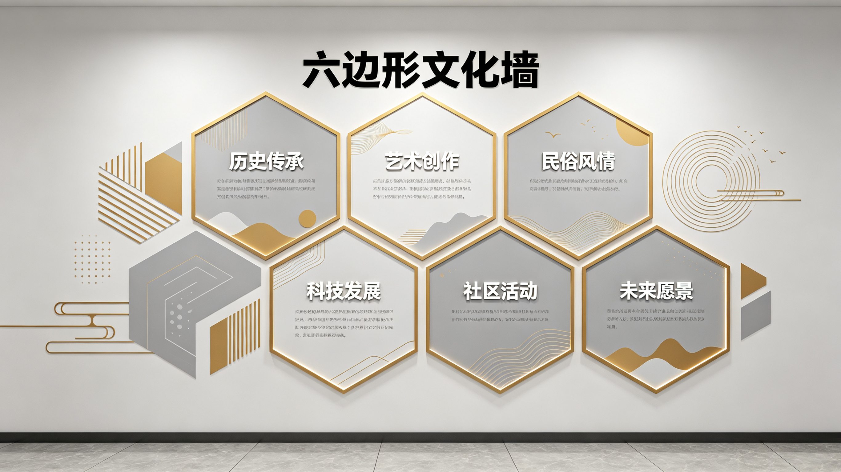 南丹企业文化墙 | 六边形信息美学